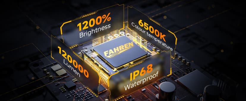FAHREN 2026 Upgraded H11/H9/H8 9005/HB3 light Bulbs combo,110,000LM 1500% Brighter 6500K with Cooling Fan H11 9005 Light Kits, 1.1 Mini Size H9 Bulb, CANBUS Ready Plug And Play, Pack of 4