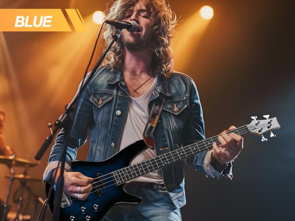 Ktaxon 4 String Electric Bass Guitar, Full Size Standard Right Handed Rosewood Fingerboard Beginner Kit with Cable Wrench Tool (Lake Blue)