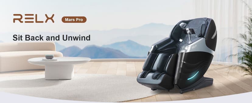 RELX Massage Chair Full Body, 20 Modes Zero Gravity SL-Track Shiatsu Massage Chair Built-in Heat System, Airbag Massage with Body Scan, Deep Yoga Stretch, Calfrest Extension and AI Control(Black)