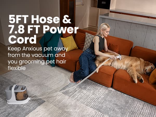 oneisall Dog Grooming Vacuum, 13000Pa Powerful 3L Dust Cup Pet Vacuum with Clipper Nail Grinder & Shedding Brush, 7 in 1 Dog Grooming Kits, Quiet, Large Capacity 3 Suction Levels, BM3