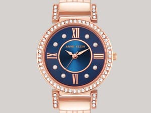 Anne Klein Women's Premium Crystal Accented Bangle Watch Set, AK/2245