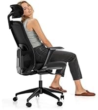 Desktronic Dual Monitor Arm — PowerSpring Technology for 2 Monitors, Up to 34" & 17.6 lbs Each, 360° Rotation, VESA 75/100 Compatible, Ergonomic Design for Home Office & Gaming Setup