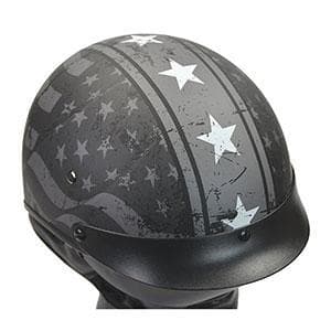 VEGA Warrior Motorcycle Half Helmet with Sunshield/Adjustable Size Dial DOT Half Face Skull Cap for Bike Cruiser Chopper Moped Scooter ATV
