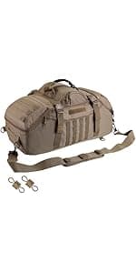 Hannibal Tactical 65L Large Duffle Bag, 3-in-1 Tactical Backpack MOLLE Pack for Sports, Gym, Outdoor, Olive Green