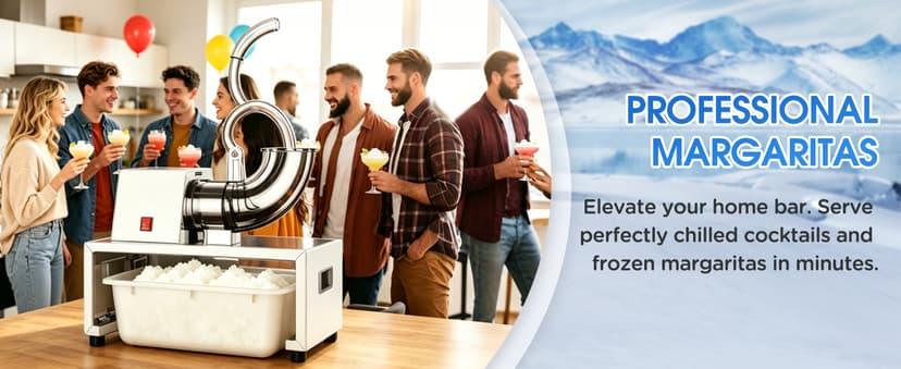 Commercial Snow Cone Machine, 440LB/H Professional shaved ice machine, 350W Electric Ice Crusher, Silver Stainless Steel, Fluffy Shave Ice Machines for Home, Parties, Dessert Shops & Bars