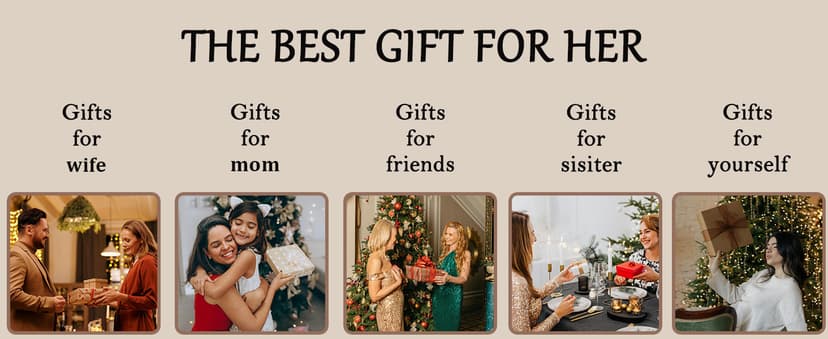 Watches Sets for Women, Rose Gold Watch Set Necklace Earring Bracelet 4 Pieces Jewelry Set for Mom Wife Girlfriend