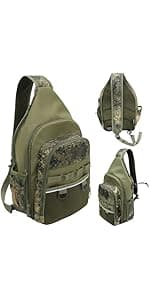 MYDAYS Fishing Chest Pack, Fly Fishing Bag for Men and Women, Tackle and Fly Boxes Storage Pack, Hunting Binocular Pack (Grey)