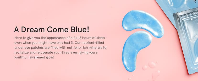 grace & stella Award Winning Under Eye Mask Reduce Dark Circles, Puffy Eyes, Undereye Bags, Wrinkles, Gel Under Eye Patches, Small Gifts for Women, Gifts Under 10 Dollars, Vegan (6 Pairs, Blue) B0C4G16NBX