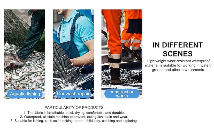 YAOYAO LAND Fishing Waders with Boots for Men Waterproof Wader PVC Waterproof Wader Ideal for Fly Fishing