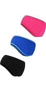 BBTO 3 Pcs Fleece Ear Warmers Muffs for Men Women Headband Ear Muffs Winter Covers for Cold Weather Running Cycling Ski