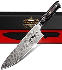 Anniversary Men Gifts for Him Husband, 8 inch Professional German Stainless Steel Chef Knife, Engraved Best Husband Ever Knife Gift, Christmas Anniversary Birthday Gifts for Men Husband