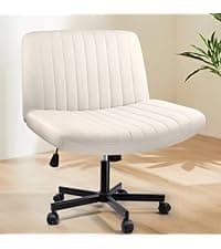 Executive Office Chair, Ergonomic Home Office Desk Chair with Lumbar Support & Flip-up Armrest, PU Leather Computer Seating for Shorter Users, Black