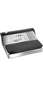 Weston Brands Vacuum Sealer Machine for Food Preservation & Sous Vide, Extra-Wide 5mm Bar for Sealing Bags up to 16" Wide, 935 Watts, Commercial Grade Pro 2300, Stainless Steel (65-0201)