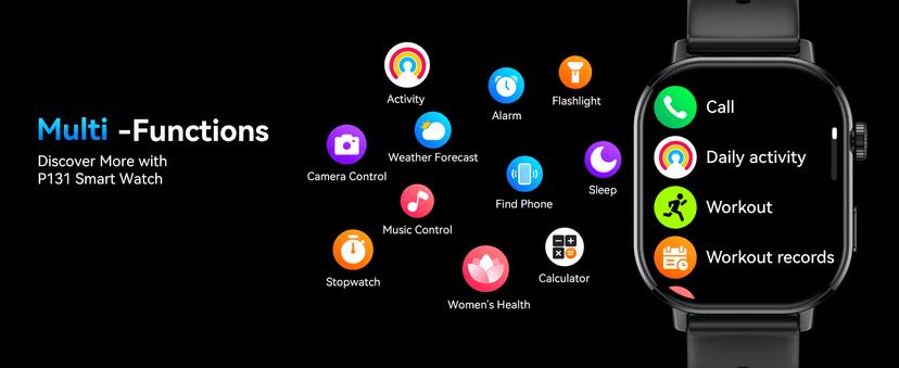 Smart Watch for Men GPS, 2.06"HD Colorful AMOLED, 2026 Multisport Fitness Tracker with Bluetooth Call/Compass/Barometer/Altitude 5ATM Water-Resistance Heart Rate/Sleep Monitor, Outdoor for Android iOS