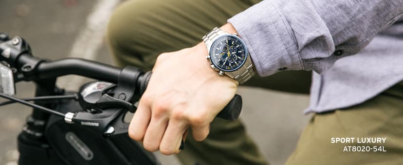 Citizen Citizen Men's Eco-Drive Sport Luxury PCAT Watch, Stainless Steel & Polyurethane Strap, Chronograph, Atomic Timekeeping