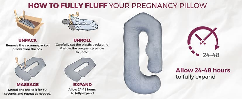 PILLANI Pregnancy Pillows for Sleeping - V C U Shaped 57inch Full Body Pillow with Removable Washable Cover, Cooling Maternity Pillow for Pregnant Women, Support for Back Belly Legs Hip