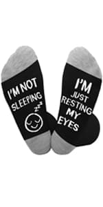 Dealswin Birthday Gifts for Men Dad Fathers Him Husband, I'm Not Sleeping I'm Just Resting My Eyes Socks