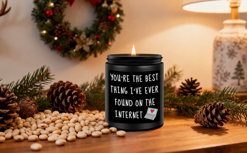 Anniversary Birthday Gifts for Men, Gifts for Boyfriend, Funny Romantic Wedding Gift for Men, Him, Boyfriend, Husband, Best Friends, Lover, Black Cedar Juniper Sandalwood Candle