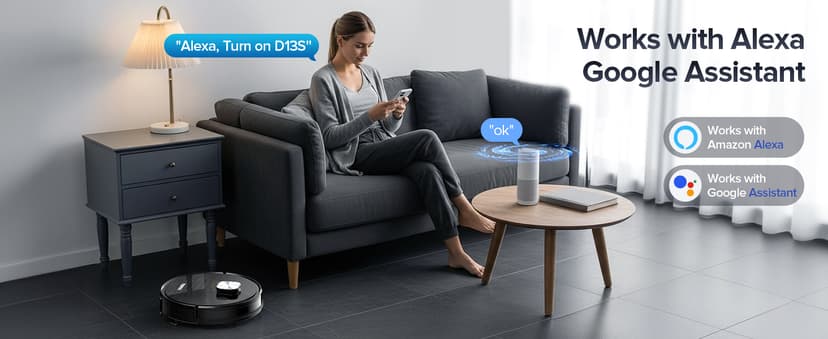 Robot Vacuum and Mop Combo, Robot Vacuum Self-Emptying with 11500Pa Suction, 70-Day Capacity, Fast Home Mapping, LiDAR Navigation, Smart Obstacle Avoidance, Ideal for Pet Hair, Carpet, Hard Floor