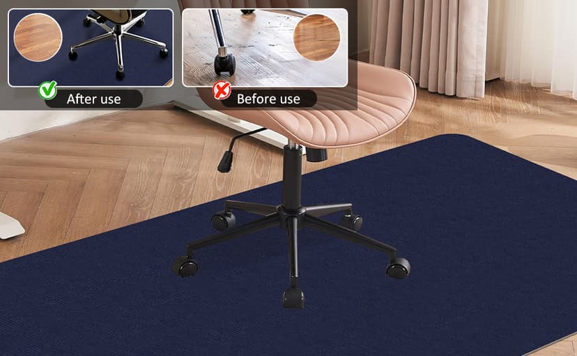 Office Chair Mat for Hardwood Floor & Tile Desk Mat for Rolling Chairs Protect Hardfloor Desk Area Rug for Workstations, Durable Chair Mat for Home and Office Use (Black, 36X48 in)