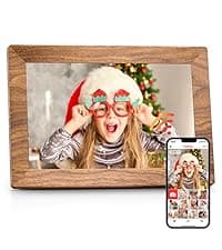 BIGASUO Digital Picture Frame, 10.1" Frameo Digital Frame WiFi with 32GB Memory, 1280x800 IPS Touch Screen, Send Photos/Videos from Your Phone Anywhere, Photo Gifts for Parents and Grandparents