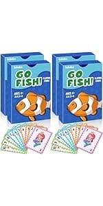 Zubebe 28 Pack Kids Card Games Gifts Bulk Classic Playing Card Game Set for Kids Includes Go Fish, Old Maid, Crazy Eights, Memory Match, Slap Jack, Playing Toy for Party Favors (Classic)
