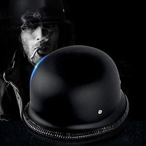 German Style Motorcycle Half Helmet Open Face Adult Men Women DOT Approved Retro Helmet,Matte Black