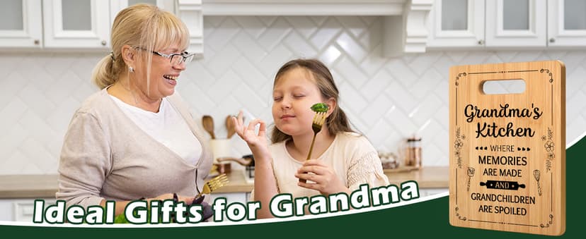 Grandma Gifts, Grandma Birthday Gifts, Unique Grandma Cutting Board, Best Christmas Birthday Mothers Day Gifts for Grandmother from Grandchildren