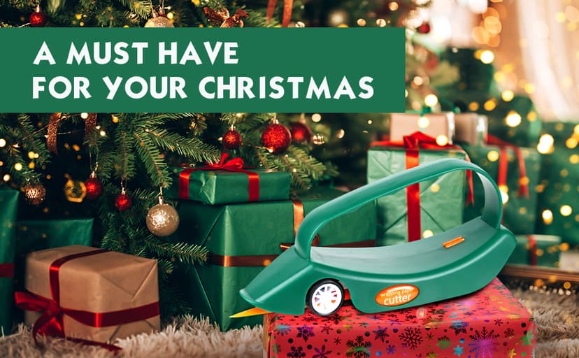 2PC Wrapping Paper Cutter Gift Wrap Cutter Christmas Wrapping Paper Cutter Slider Cutter Tool Paper Roller Cutters for Christmas Gift Wrapping Packing with 3 Replaceable Blades (2PC Black)