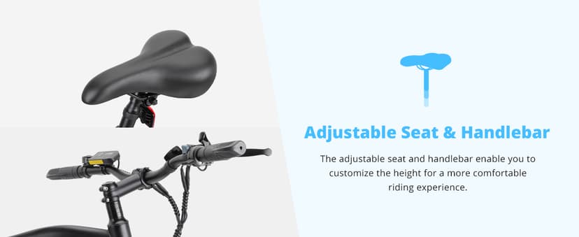 HOVERFLY OUREA 26" Electric Bike for Adults, 750W Peak Motor Mountain Ebike, 20MPH Up to 40 Miles, UL2849 Certified, 7-Speed, Removable Battery, Shock Absorber, Fat Tire Commuter E-Bike