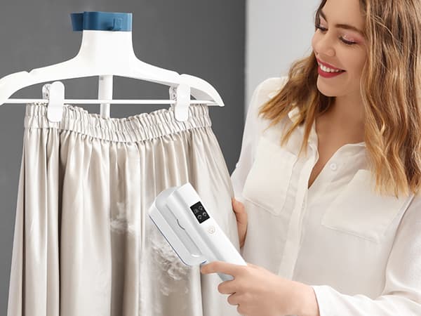 Dovety Steamer for Clothes, Portable Handheld Travel Steamer, Clothing Wrinkles Remover for Gament Steam, 1100W Powerful 2 In 1 Steamer&Iron, 100mL Water Tank Capacity, for 120V Home, Office, Travel