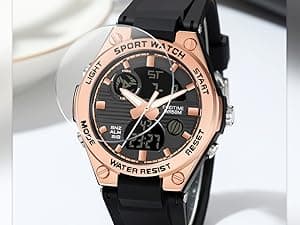 findtime Womens Digital Watch Sport Waterproof Watch Analog Military Tactical Watches LED Backlight Alarm Stopwatch Wrist Watches