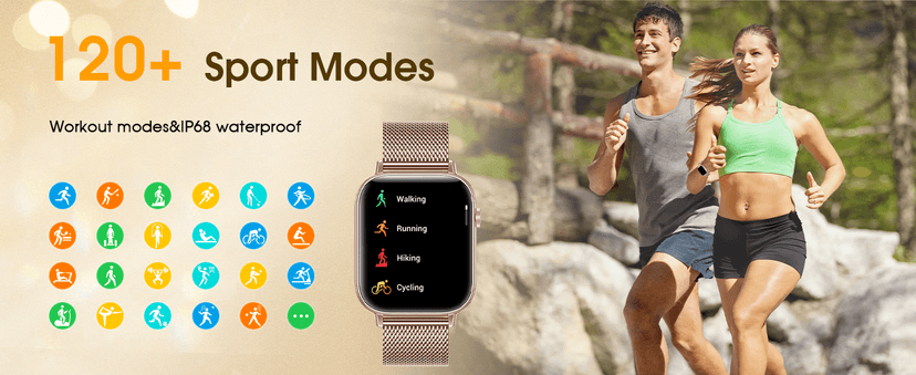 HXQHSTBG HXQHSTBG Smart Watch for Women (Answer/Make Calls) 1.83" HD Health Tracker Smartwatch with 3 Bands/Heart Sleep Rate, 120+ Sports Modes IP68 Waterproof Compatible Android iPhone Phones, Rose Gold