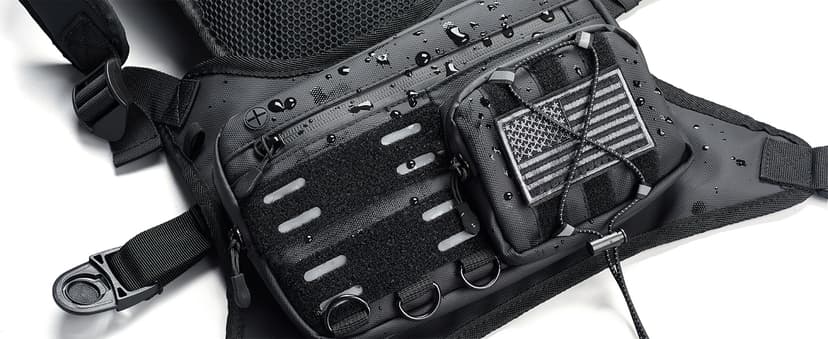 Running Vest with 2L Water Bladder, Hydration Backpack, USA Original Patent, Lightweight Hydration Pack with Gear Holder, Reflective Chest Pack for Men Women for Marathon