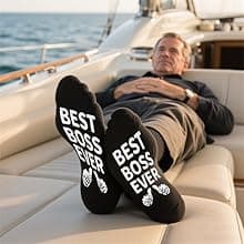 15 Pcs Boss Day Gifts for Men Whiskey Glass Set, Best Boss Ever Gifts with 11 Oz Whisky Glass Coaster Stones Socks Crystal Plaque Spiral Notebook Keychain, Bosses Inspirational Gift from Employees