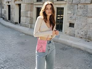 Vintage Tassel Purse: soft leather, fits a large phone, cards & keys —gifts for teen girls, birthday & Christmas seOSTO Small Crossbody Bags for Women, Tassel Purse, Gifts for Teen Girls B073QMXQLW