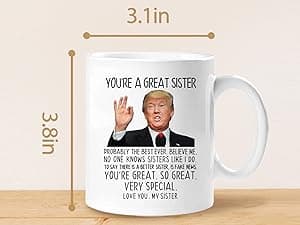 Aurahouse You're A Great Sister Mug, Funny Sister Gifts from Sister Brother, Sister Birthday Gifts, Christmas Gifts, Mothers Day Gifts for Sister-in-law, Soul Sister 11 Oz Cup