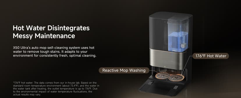 DREAME X50 Ultra Robot Vacuum and Mop with Auto-Empty and Mop Self-Cleaning, 20,000Pa Suction, Obstacle Avoidance and 360° Navigation, Corner to Edge Deep Cleaning, Detangling Brush