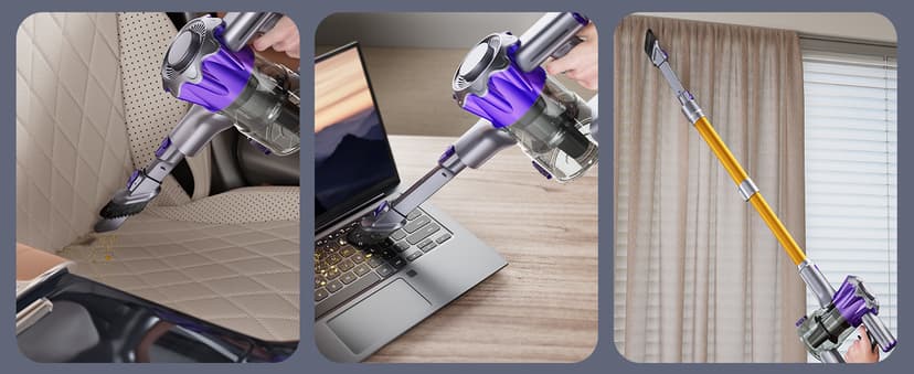 Cordless Vacuum Cleaner, 580W 50Kpa Powerful Stick Vacuum, Up to 70Mins Rechargeable Battery, Vacuum Cleaners for Home Anti-Tangled Lightweight Handheld for Hardwood Floor, Carpets, Pet Hair