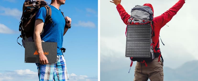 Takki 120W Peak Solar Generator Portable Power Station with 21W Panels, 88Wh Solar Charger Power Bank AC DC USB Ports for Camping Tent Laptop Outdoor Emergency