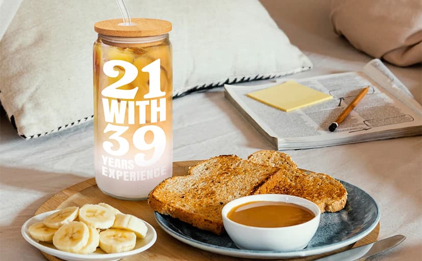 60th Birthday Gifts for Women, Funny 60th Birthday Gift Ideas, 21 with 39 Years Experience, Unique 60th Birthday Gifts for Her, Happy 60 Birthday Gifts, Gifts for 60th Mom Sister Friend Coworker