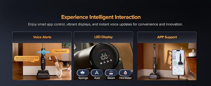 roborock F25 Ultra Steam Wet Dry Vacuum Cleaner, 356°F Steam Mop & 187°F Hot Water Cordless Vacuum Mop All in One, Floor Washer with Blue Light, 194°F Self-Cleaning, 180° Lay-Flat, AI Assitant Wheels