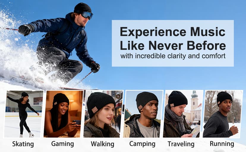 Bluetooth Beanie Headphones Hat Unique Christmas Tech Gifts