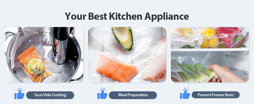 95Kpa Powerful Precision Pro Vacuum Sealer, with Double Heat Seal & Double Pump, Easy-Lock Handle, 10-in-1 Vacuum Sealer Machine for Food with Bags Storage, Built-in Cutter, Stainless Steel