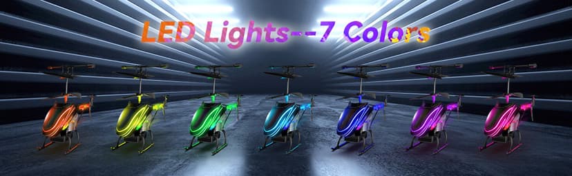 BUSSGO RC Helicopter, Remote Control Helicopter for Kids with 30Mins Flight(2 Batteries), 7+1 LED Light Modes, Altitude Hold, RC Toys for Boys Girls