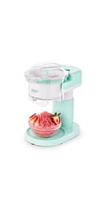 Dash Shaved Ice Maker - Frozen Dessert Maker for Snow Cones, Slushies, Cocktails & More - Easy to Use & Clean - Space-Saving Design - Aqua