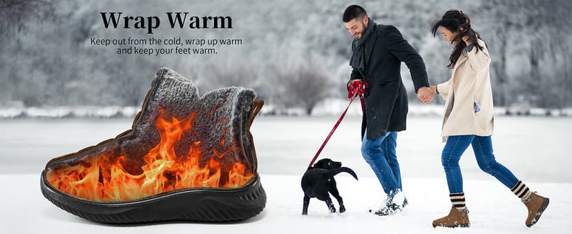 Ecetana Womens Snow Boots Winter Shoes: Ankle Booties Warm Fur Lined Waterproof Non-Slip Boots for Women