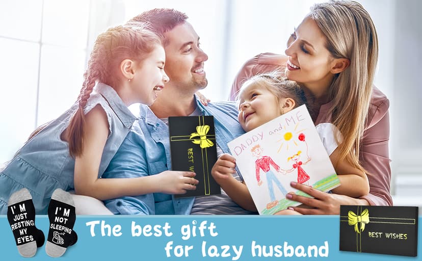 Dealswin Birthday Gifts for Men Dad Fathers Him Husband, I'm Not Sleeping I'm Just Resting My Eyes Socks