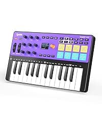 Synido USB C Audio Interface for Recording Music, Streaming, Podcasting with XLR, Line Input, 24bit/48kHz, 48V Phantom Power, 2-channel, Silver