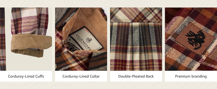 Legendary Whitetails Men's Flannel Shirt Long Sleeve Button Down 100% Cotton